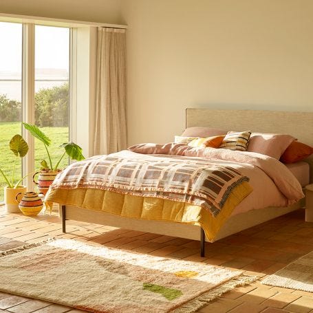 Tradition Recycled Cotton Throw Orange 130 x 170cm