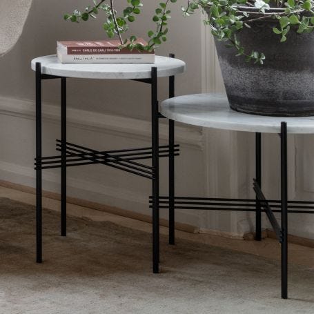 TS Side Table with Brass Base