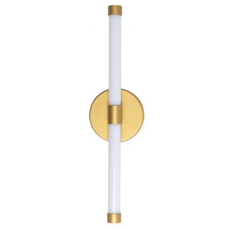 Tubular LED Bathroom Wall Light Gold