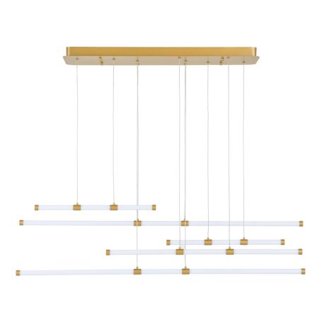 Tubular LED Linear Pendant Gold