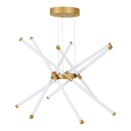 Tubular LED Sputnik Pendant Gold