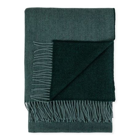 Two Tone Merino Throw Forest 150 x 180cm