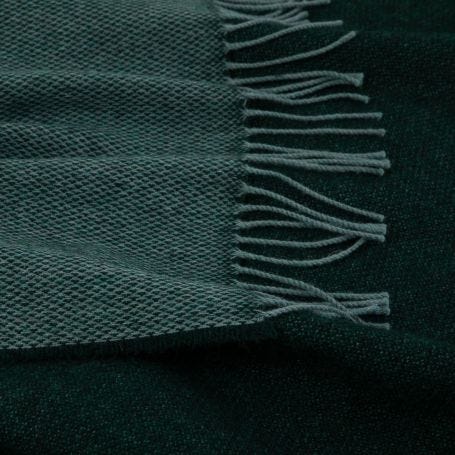 Two Tone Merino Throw Forest 150 x 180cm