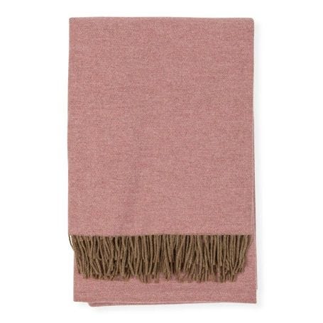 Two Tone Merino Throw Rose 150 x 180cm