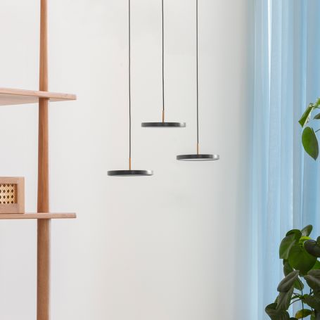 Asteria LED Micro Cluster 3 Pendant Light Black