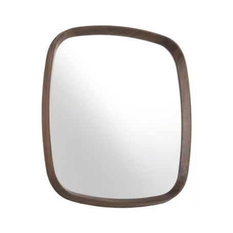 Mix 6 Square Wall Mirror Canaletta Walnut