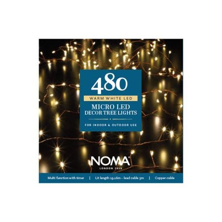 Warm White 480 LED Indoor or Outdoor Micro String Lights Copper Cable