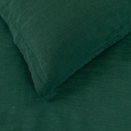 Washed Linen Forest Green Bed Linen