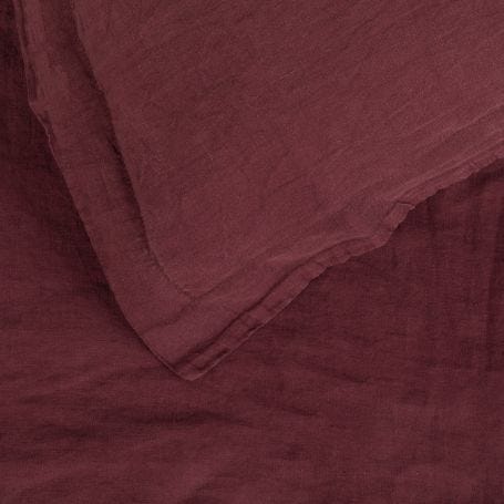 Washed Linen Aubergine Bed Linen