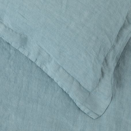 Washed Linen Slate Blue Oxford Pillowcase