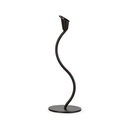 Single Hand Forged Wavey Candlestick