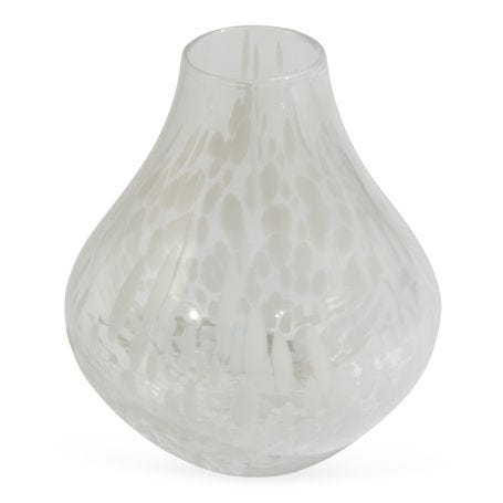 Splash Glass Vase White