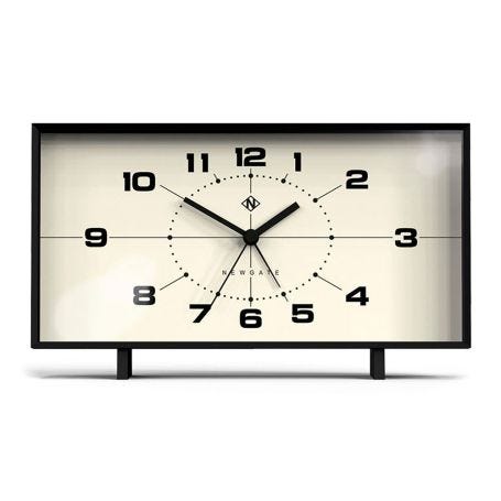 Wideboy Clock Black White face