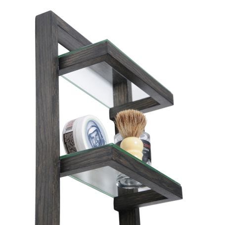 Bathroom Wall Mounted Shelves Dark Oak