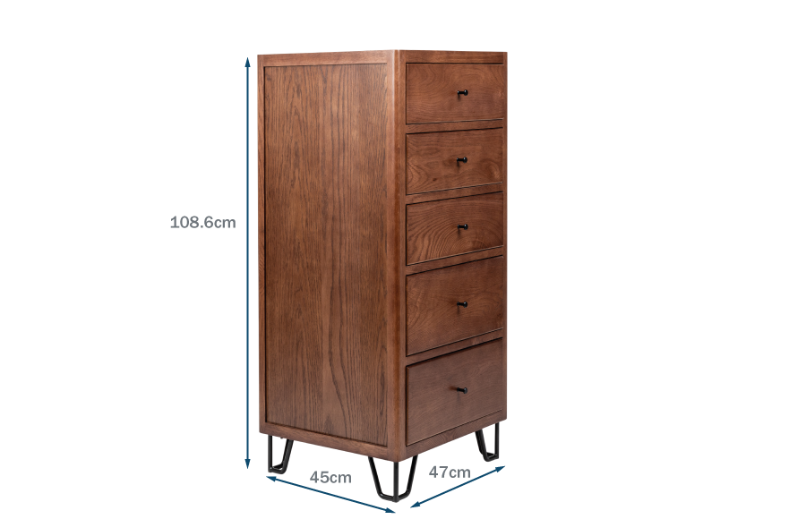 Brunel Tall Chest Dark Wood Brunel Tall Chest Dark Wood