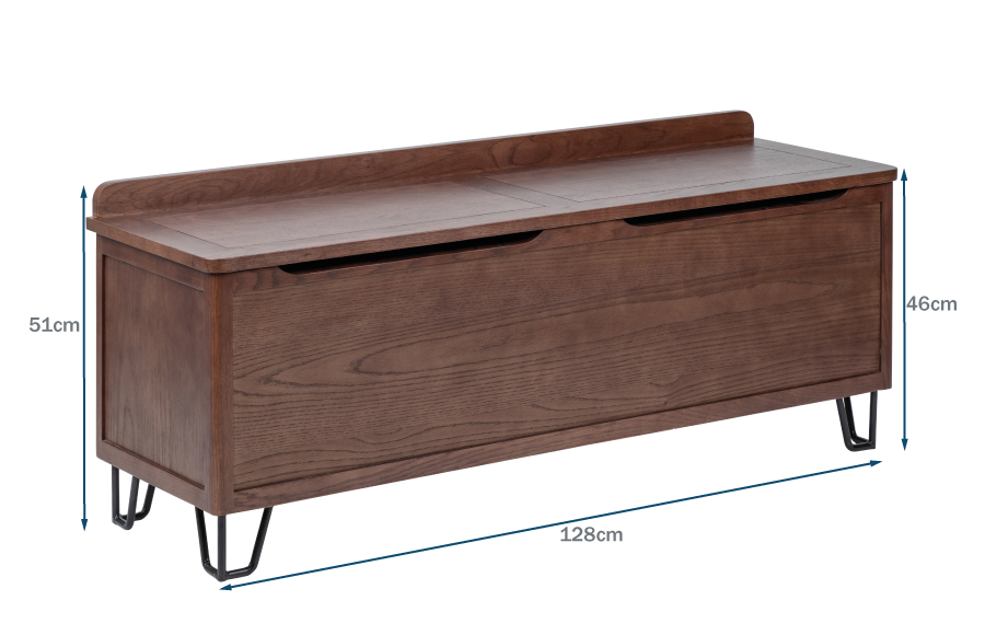 Brunel Blanket Box Dark Wood