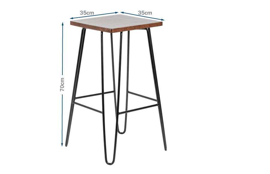 Brunel Bar Stool Dark Wood Brunel Bar Stool Dark Wood