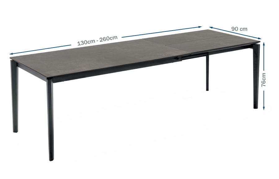 Rocca Ceramic Extending Dining Table