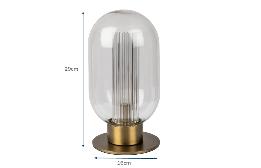 Chicago Ribbed Glass Touch Lamp Chicago Ribbed Glass Touch Lamp