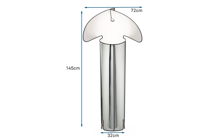 Chiara Floor Lamp Polished Stainless Steel Chiara Floor Lamp Polished Stainless Steel