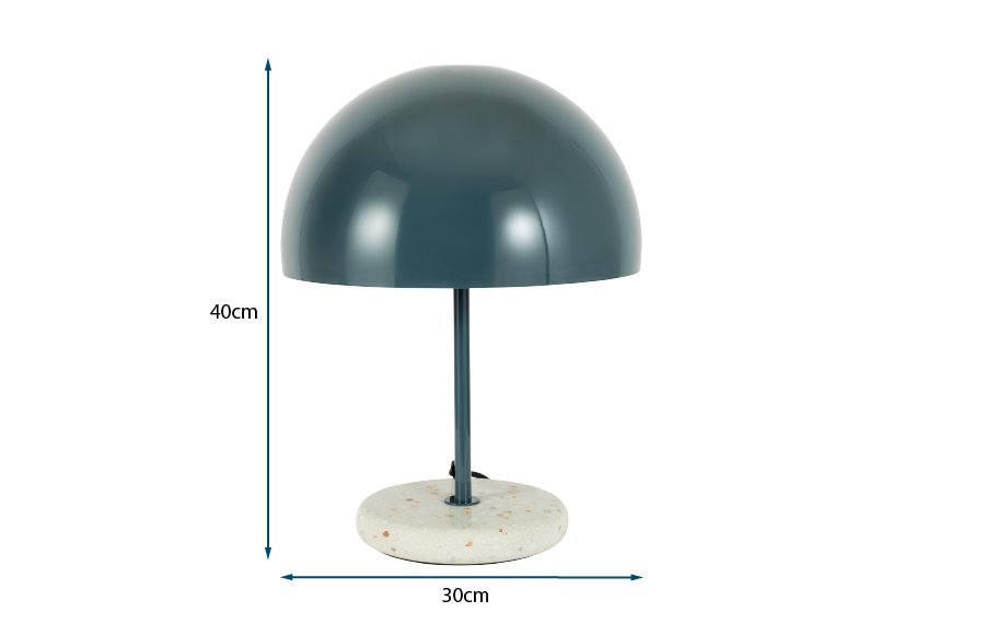 Mushroom Table Lamp Blue Terrazzo