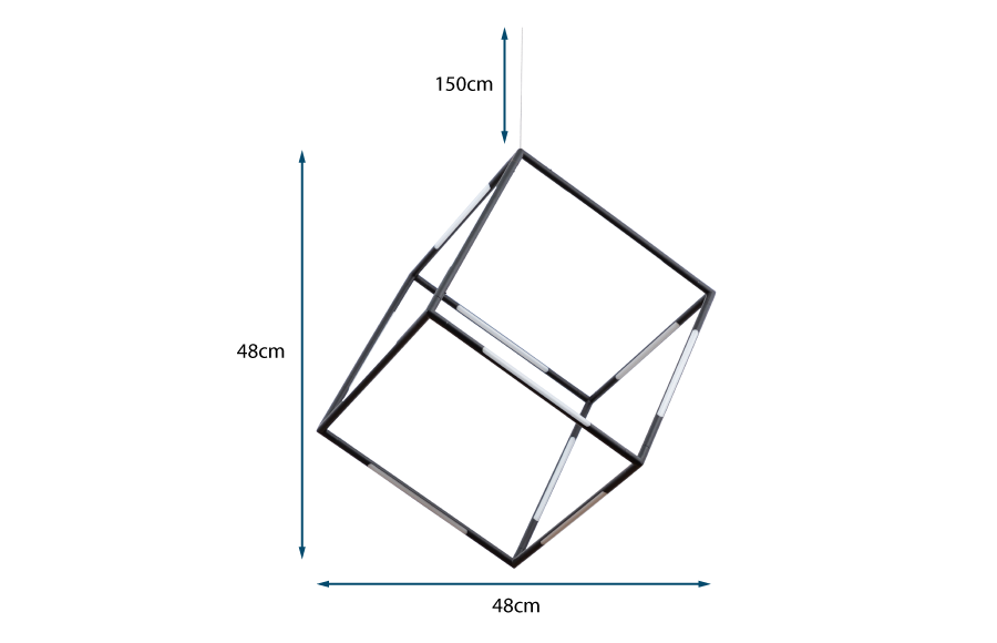 Saber LED Cube Pendant Light Black Saber LED Cube Pendant Light Black