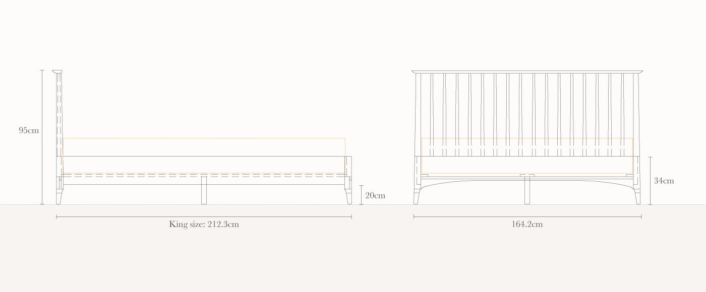 Blythe King Size Bed Technical