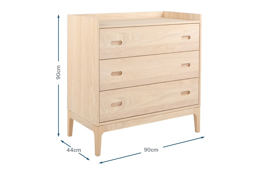 Morten 3 Drawer Chest Technical