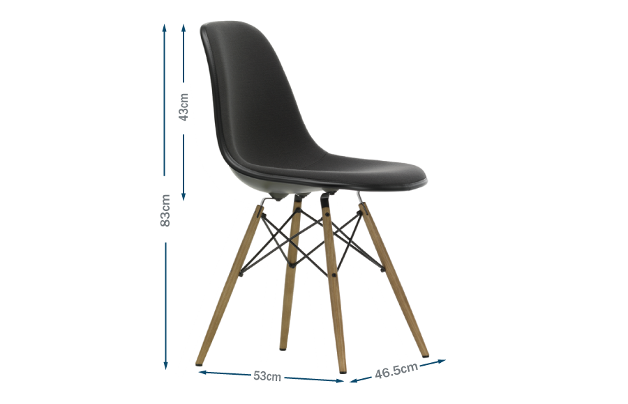 Eames DSW Chair upholstered seat Eames DSW Chair upholstered seat