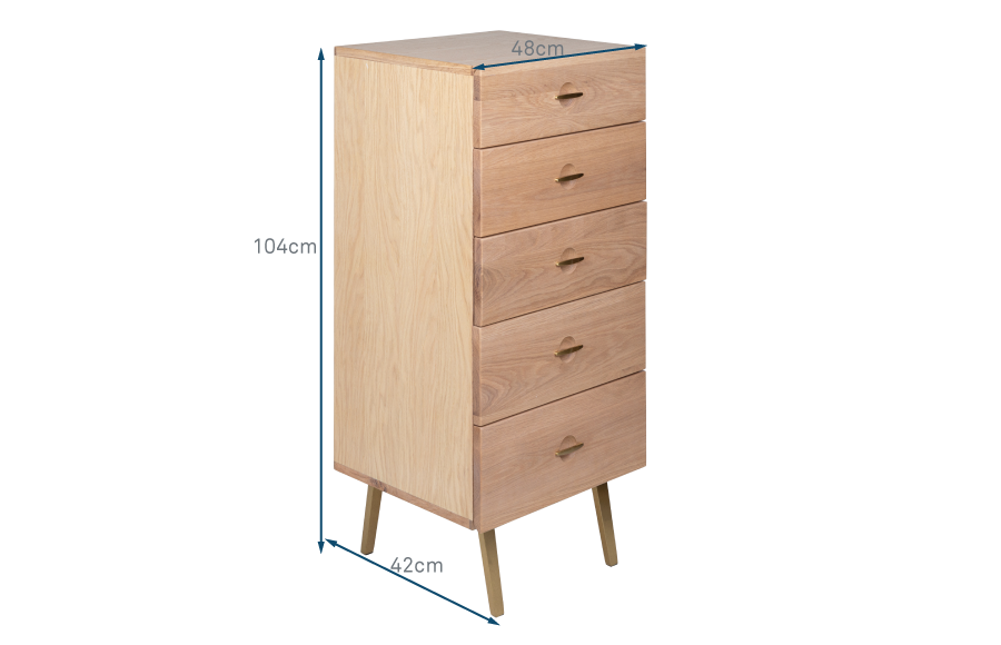 Crawford Chest of 5 Drawers Crawford Chest of 5 Drawers