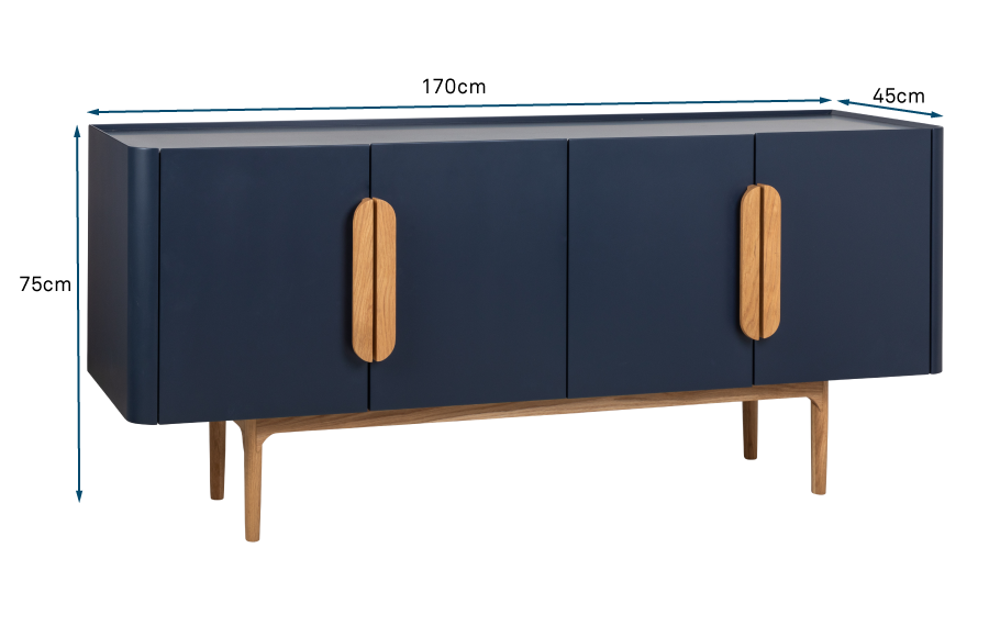 Anais Dining Table Walnut Emilie Sideboard