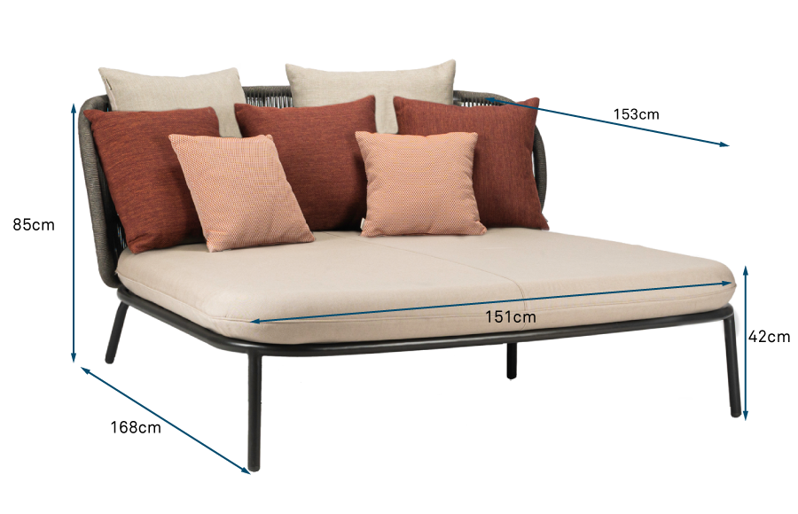 Kodo Outdoor Day Bed Almond Kodo Outdoor Day Bed Almond