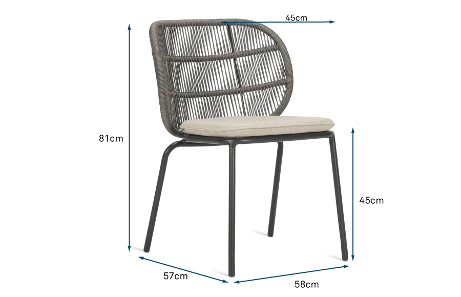 Kodo Outdoor Dining Chair Almond Kodo Outdoor Dining Chair Almond