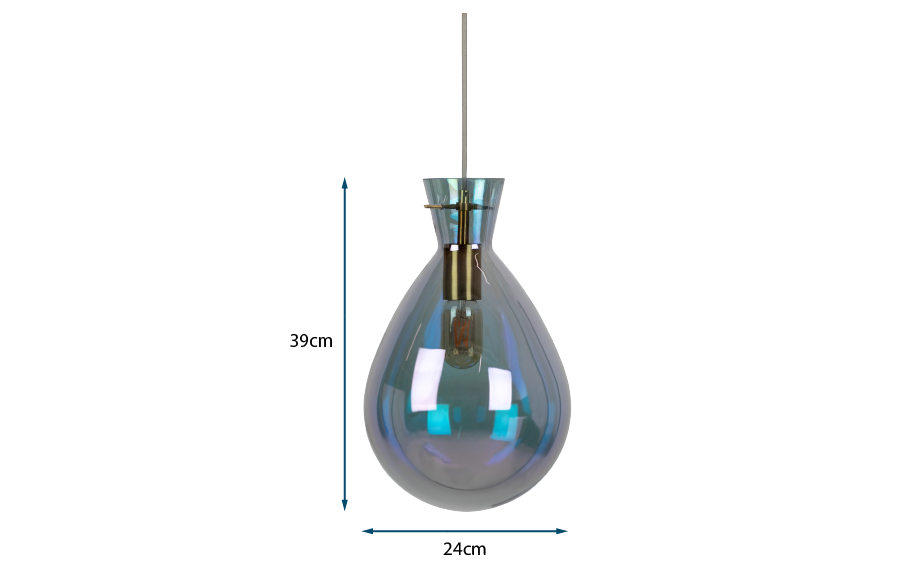 Balloon Glass Pendant Iridescent Smoke Balloon Glass Pendant Iridescent Smoke
