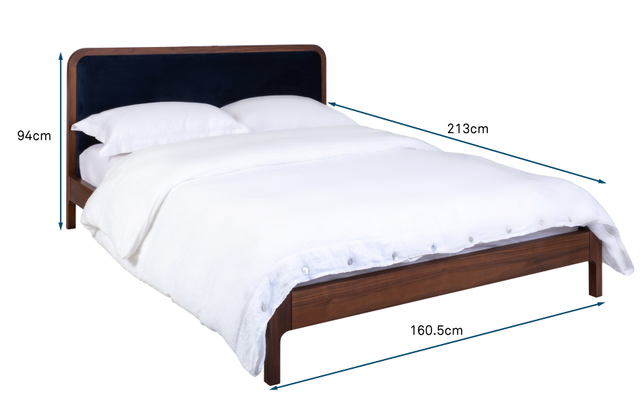 Artie Kingsize Bed Walnut