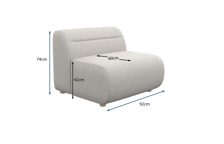 Lilli Large Armless Unit Lilli Large Armless Unit