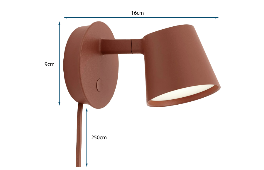 Tip LED Wall Light Copper Brown Tip LED Wall Light Copper Brown