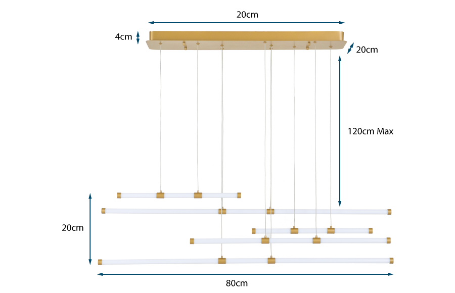 Tubular LED Linear Pendant