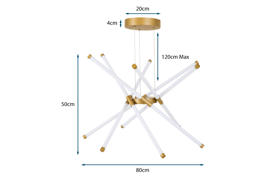 Tubular LED Sputnik Pendant Tubular LED Sputnik Pendant
