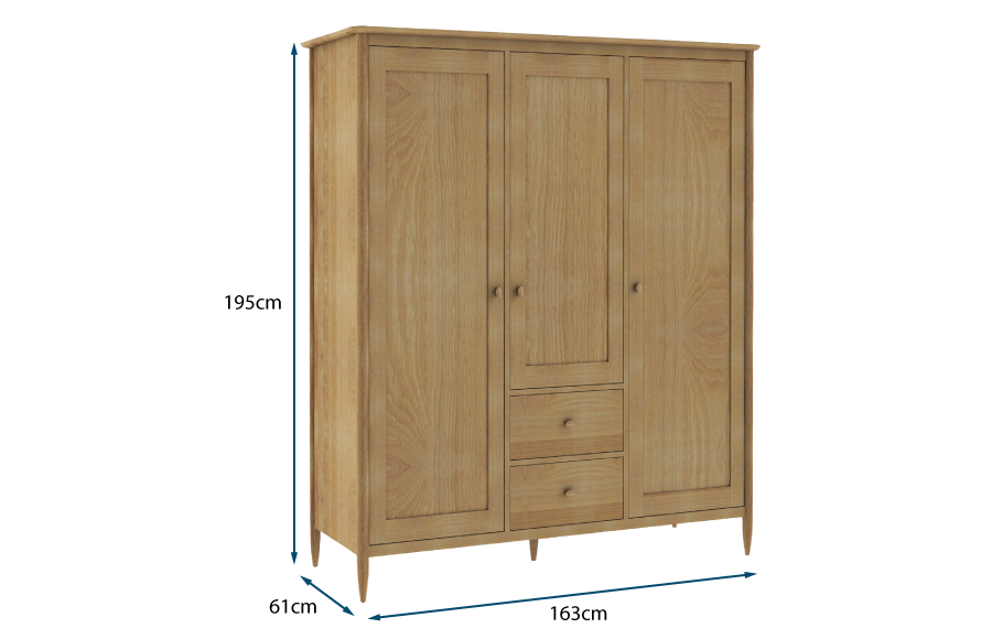Teramo 3 Door Wardrobe Teramo 3 Door Wardrobe