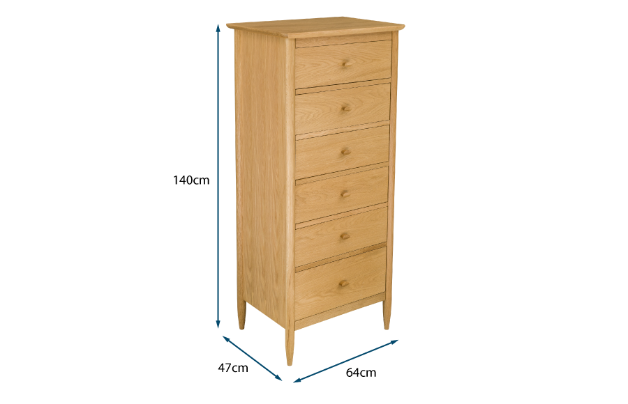 Teramo 6 Drawer Tall Chest