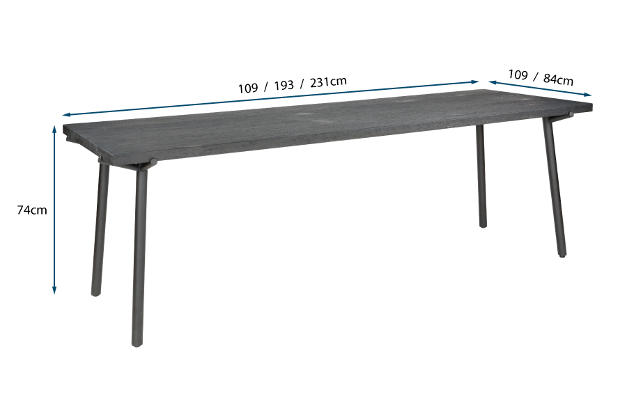 Branch Dining Table Black Stain