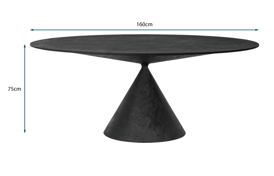 Clay Round Table - Lava Stone Clay Round Table - Lava Stone