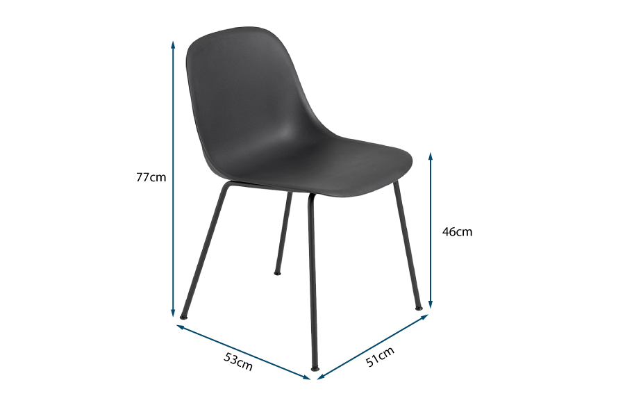 Fiber Side Chair Tube Base