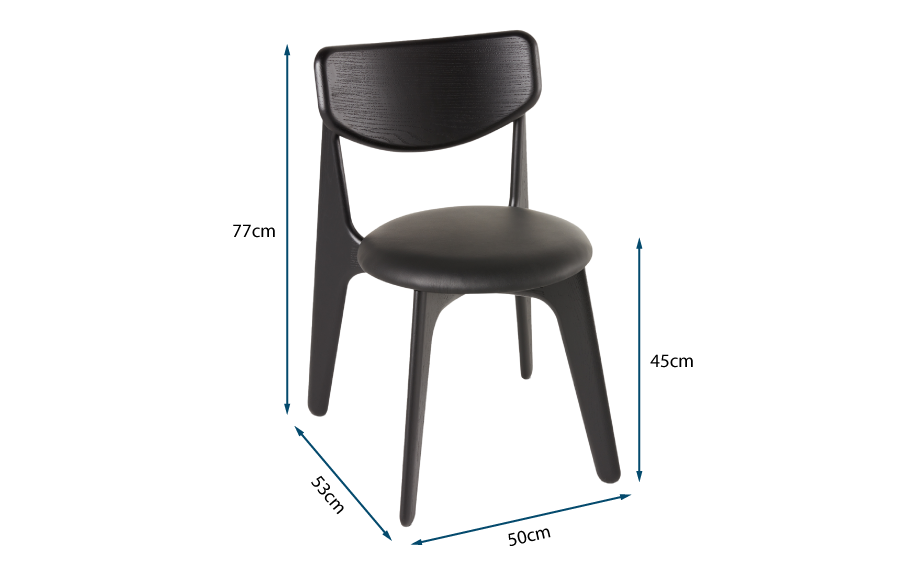 Slab Dining Chair Black