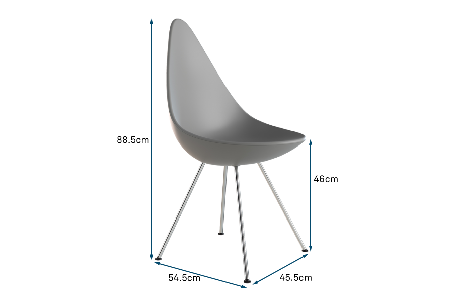 Drop Chair Chrome Legs Drop Chair Chrome Legs